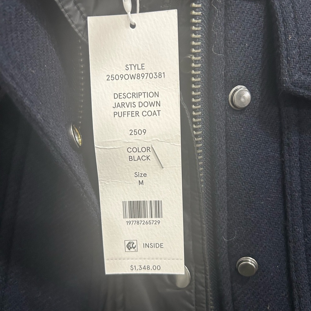 Veronica Beard Navy and Black Puffer Jacket - Picture 9 of 12